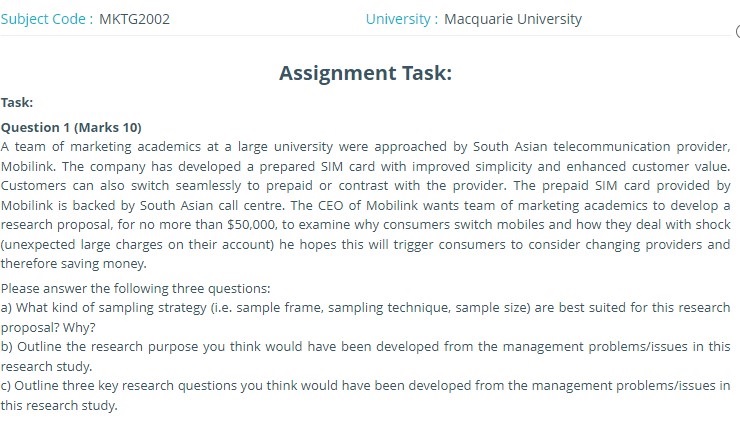 MKTG2002 assessment answers